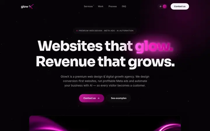 GlowX website